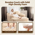 Karl Home |Upholstered Velvet Boneless Couch Sleeper Sofa Bed