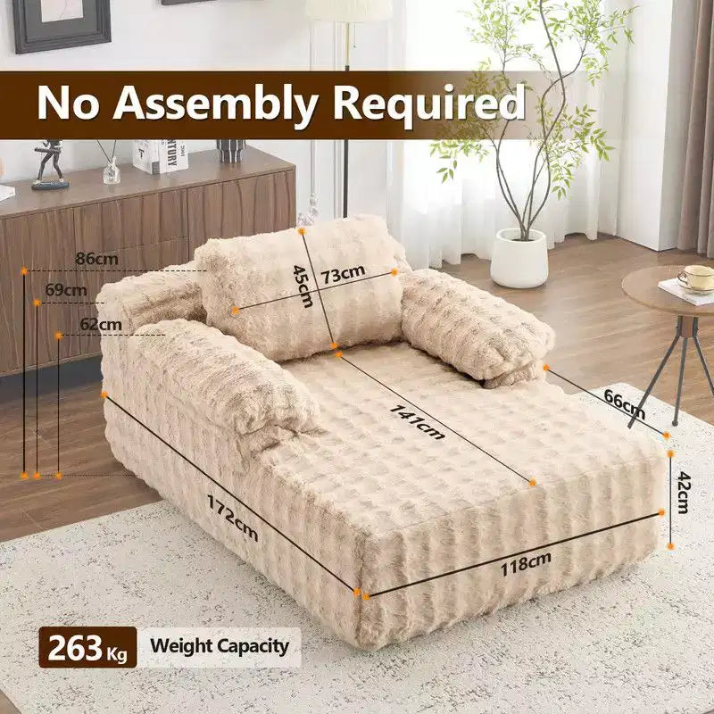 Karl Home |Upholstered Velvet Boneless Couch Sleeper Sofa Bed
