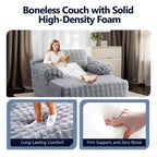Karl Home |Upholstered Velvet Boneless Couch Sleeper Sofa Bed
