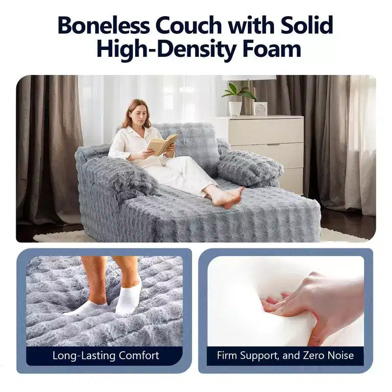 Karl Home |Upholstered Velvet Boneless Couch Sleeper Sofa Bed