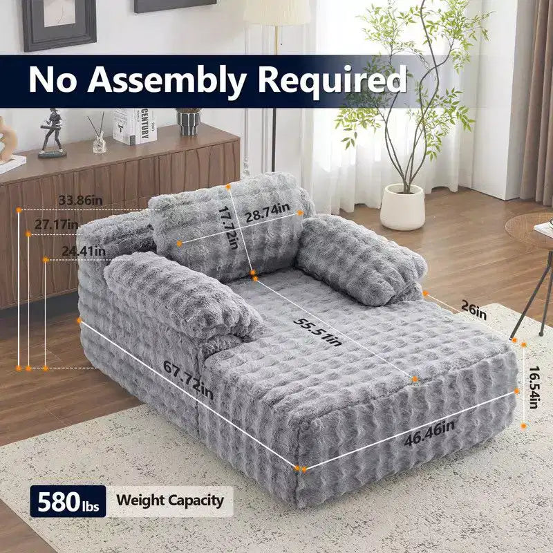 Karl Home |Upholstered Velvet Boneless Couch Sleeper Sofa Bed