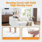 Karl Home |Upholstered Velvet Boneless Couch Sleeper Sofa Bed