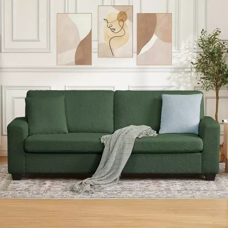 83 Modern 3 Seater Sofa, Deep Seat Sofa with Wide Armrests,Oversized Loveseat with Removable Washable Cover, Plush Cloud Couch for Bedroom,Apartment