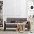 TYBOATLE Sofa Couch, Modern Linen Upholstered Sofa, Loveseat Sofa with Deep Seats for Living Room, Light Gray