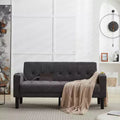 TYBOATLE Sofa Couch, Modern Linen Upholstered Sofa, Loveseat Sofa with Deep Seats for Living Room, Dark Gray
