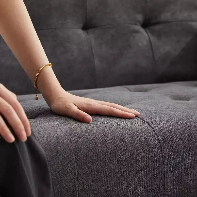 TYBOATLE Sofa Couch, Modern Linen Upholstered Sofa, Loveseat Sofa with Deep Seats for Living Room, Dark Gray