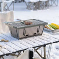 Foldable Portable Charcoal BBQ Grill, Compact Outdoor Barbecue Set for Picnic, Camping, Patio, Backyard, and Travel Cooking