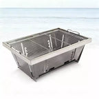 Foldable Portable Charcoal BBQ Grill, Compact Outdoor Barbecue Set for Picnic, Camping, Patio, Backyard, and Travel Cooking