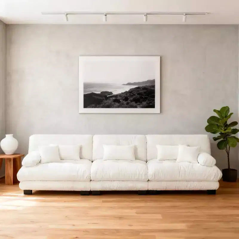 Homy Casa Oversized Cloud Sofa with Plush Cushions and Deep Seating Comfort, for Living Room or Family Lounge