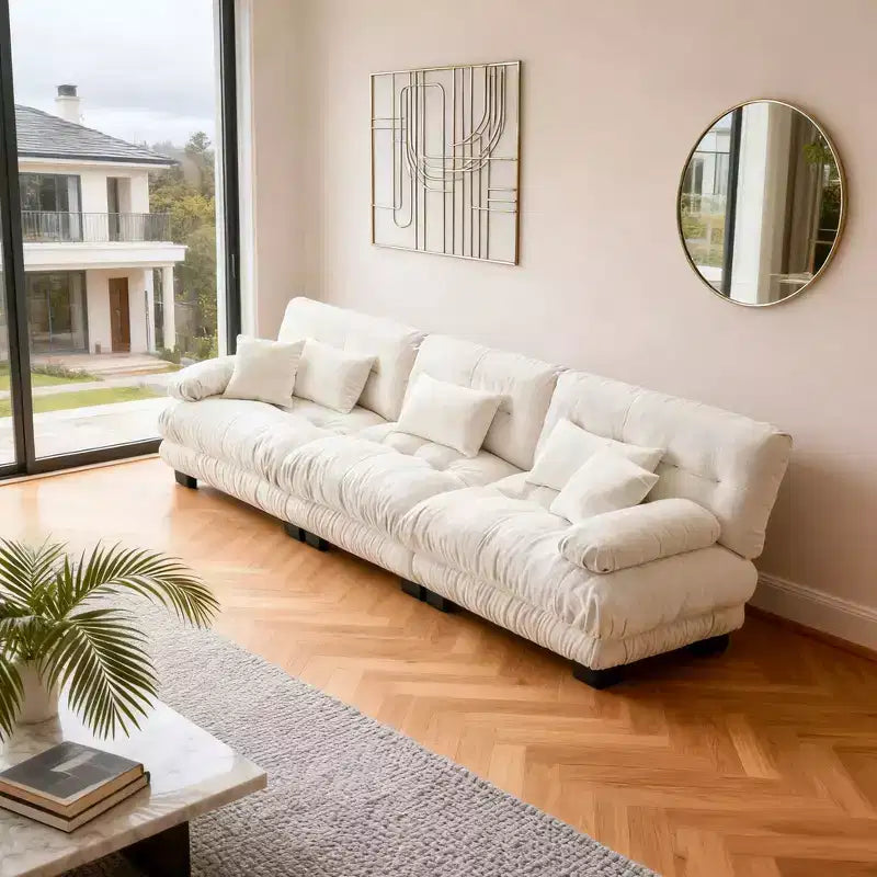 Homy Casa Oversized Cloud Sofa with Plush Cushions and Deep Seating Comfort, for Living Room or Family Lounge