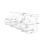 Homy Casa Oversized Cloud Sofa with Plush Cushions and Deep Seating Comfort, for Living Room or Family Lounge