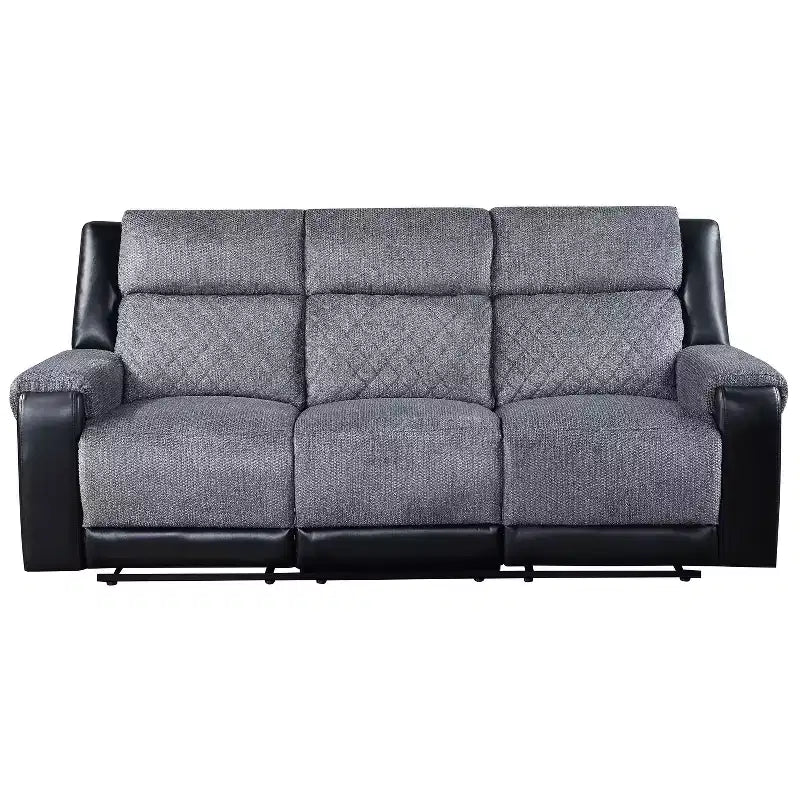 HomeStock U5914 Grey/Black Reclining Sofa