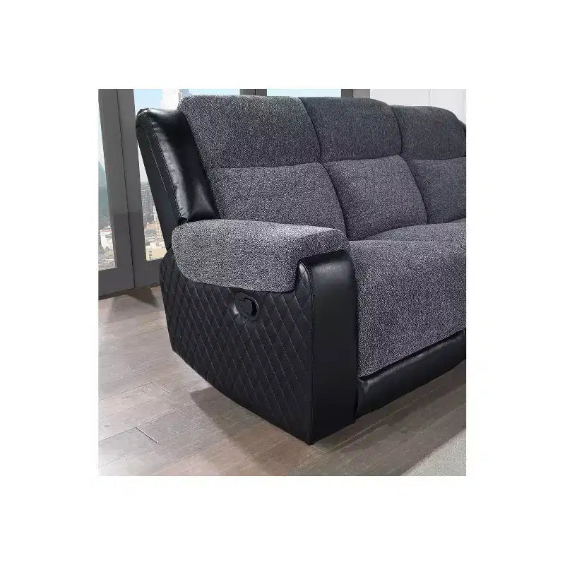 HomeStock U5914 Canapé inclinable gris/noir