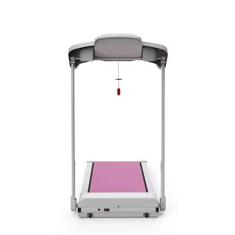 NAYSAYE Tapis roulant pliable 2,5 CV pour la course et la marche à domicile avec ceinture spacieuse pour l'exercice, blanc et rose, 47.64*24.8*45.67
