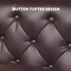 81 canapés modernes pour salon, canapé en cuir avec boutons faits main, canapé 3 places avec assise profonde, canapé Chesterfield marron pour appartement