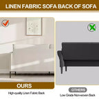 Canapé confortable 80, canapé 3 places à pieds en métal, canapé à assise profonde, canapé moderne en lin pour salon, appartement, bureau