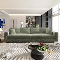 MAYEERTY Modern 4 Seat Confy Upholstered Sofa with Soft Pillows Convertible Deep Seat Sofa for Living Room Bedroom Green