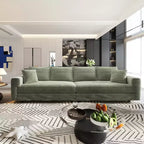 MAYEERTY Modern 4 Seat Confy Upholstered Sofa with Soft Pillows Convertible Deep Seat Sofa for Living Room Bedroom Green