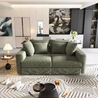 MAYEERTY Canapé moderne 4 places rembourré et confortable avec coussins moelleux Canapé convertible à assise profonde pour salon et chambre Vert
