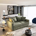 MAYEERTY Canapé moderne 4 places rembourré et confortable avec coussins moelleux Canapé convertible à assise profonde pour salon et chambre Vert