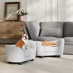 Canapé-lit pour animaux, canapé en chenille avec coussins lavables, convient aux chats et aux chiens