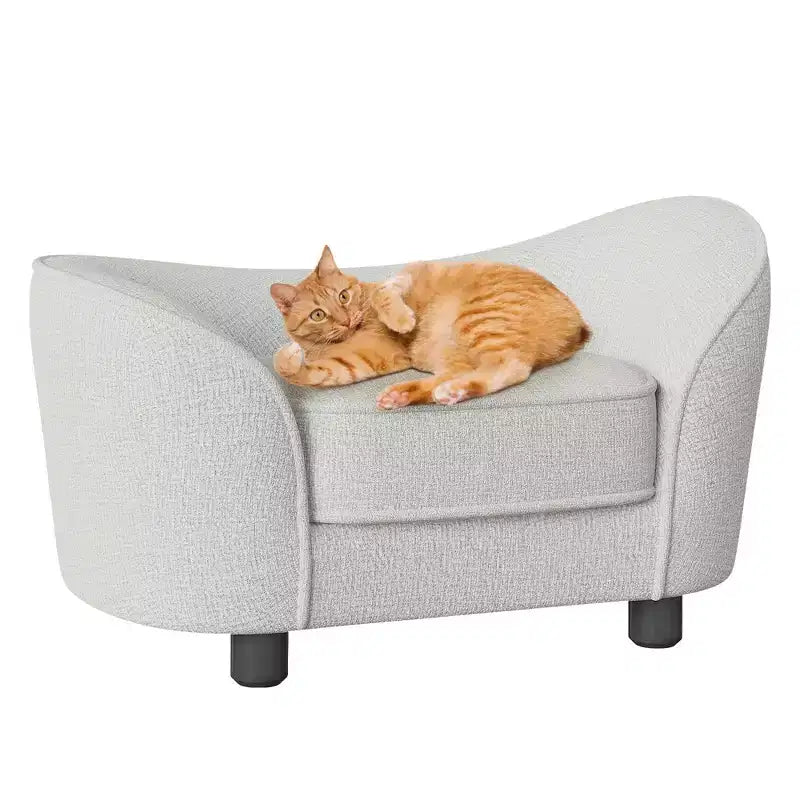 Canapé-lit pour animaux, canapé en chenille avec coussins lavables, convient aux chats et aux chiens