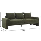 Canapé 3 places en tissu rembourré Christopher Knight Home Alderman 84,5 moderne