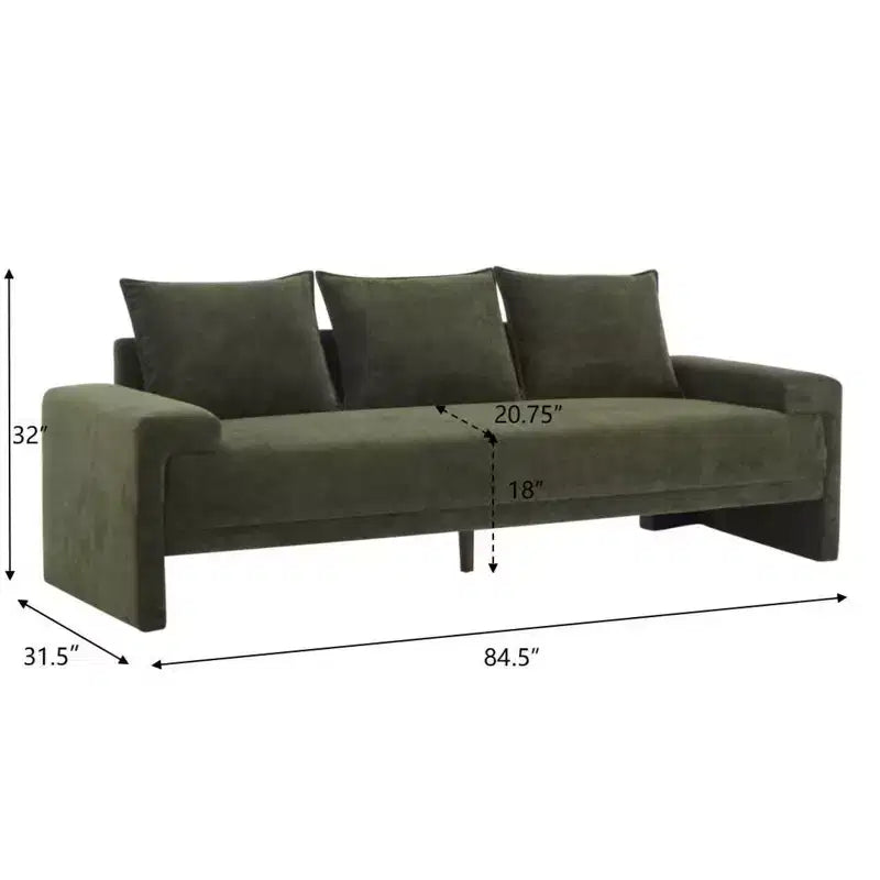 Canapé 3 places en tissu rembourré Christopher Knight Home Alderman 84,5 moderne