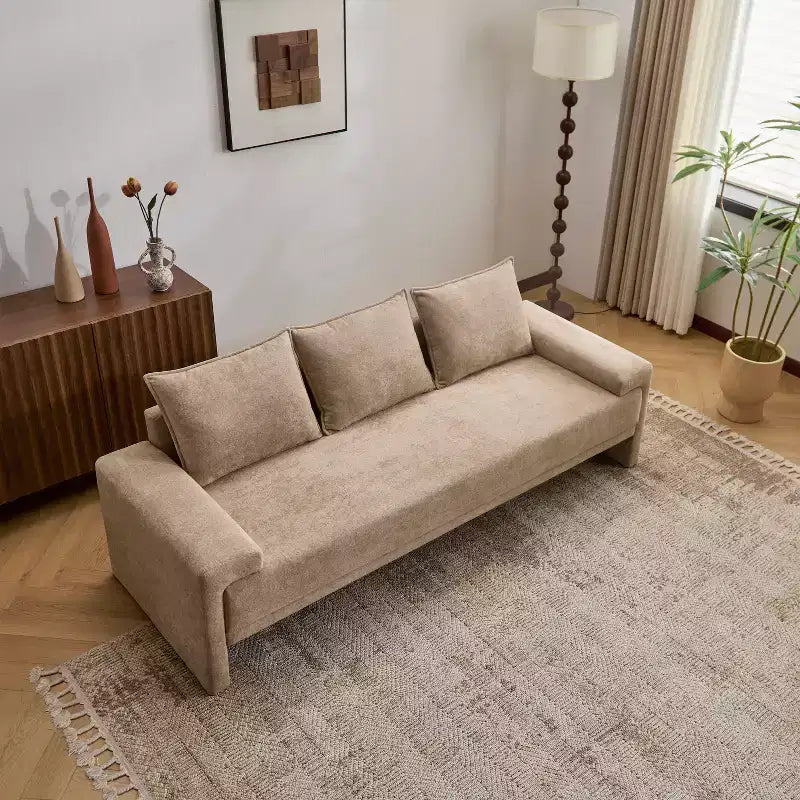 Canapé 3 places en tissu rembourré Christopher Knight Home Alderman 84,5 moderne