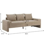 Canapé 3 places en tissu rembourré Christopher Knight Home Alderman 84,5 moderne