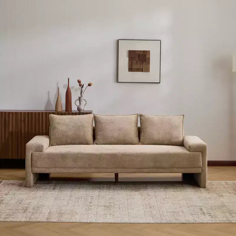 Christopher Knight Home Alderman 84.5 Modern 3 Seater Upholstered Fabric Sofa