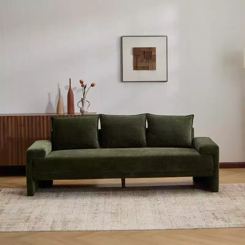 Christopher Knight Home Alderman 84.5 Modern 3 Seater Upholstered Fabric Sofa