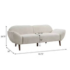 Christopher Knight Home Albertson 83.75 Curved 3 Seater Modern Upholstered Chenill and Rubberwood Sofa