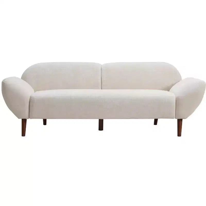 Christopher Knight Home Albertson 83.75 Curved 3 Seater Modern Upholstered Chenill and Rubberwood Sofa