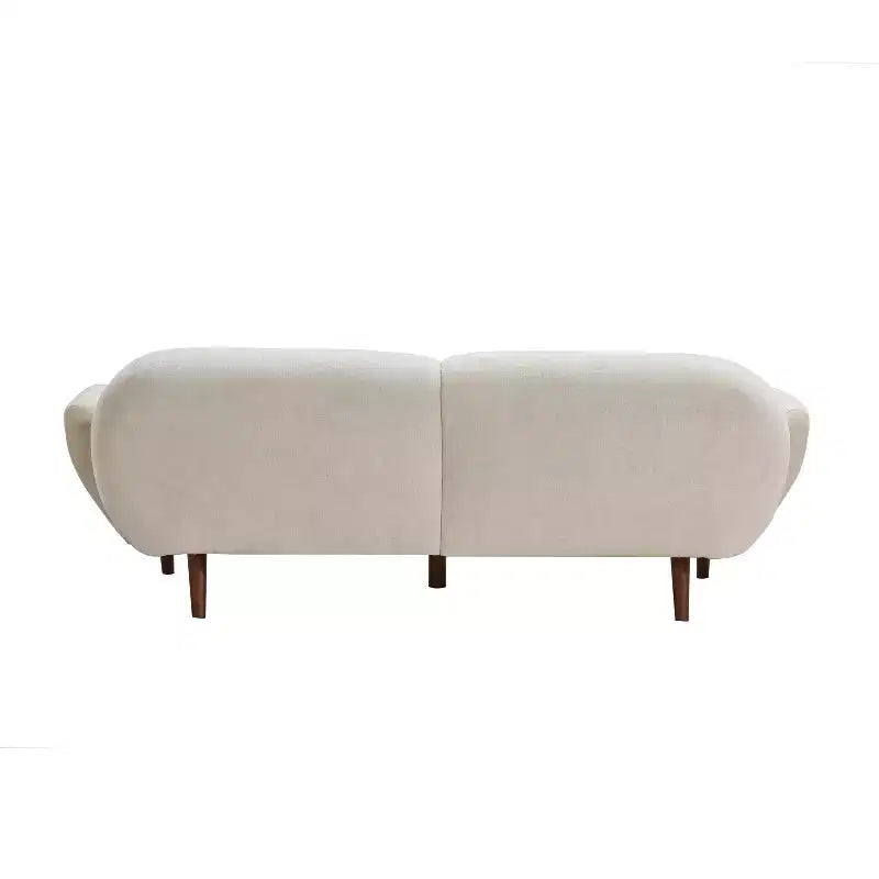 Christopher Knight Home Albertson 83.75 Curved 3 Seater Modern Upholstered Chenill and Rubberwood Sofa