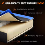 MAYEERTY Chaise de gaming Chaise de bureau ergonomique avec repose-pieds Soutien lombaire confortable en cuir PU Inclinable avec appuie-tête Accoudoir fixe