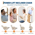Fauteuil inclinable releveur avec massage et chauffage, fauteuils inclinables électriques surdimensionnés, siège de cinéma maison avec 2 porte-gobelets latéraux, fauteuil simple inclinable à bascule