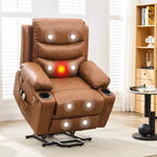 Fauteuil inclinable releveur avec massage et chauffage, fauteuils inclinables électriques surdimensionnés, siège de cinéma maison avec 2 porte-gobelets latéraux, fauteuil simple inclinable à bascule