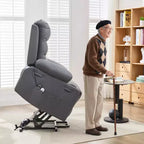 Fauteuil inclinable releveur avec massage et chauffage, fauteuils inclinables électriques surdimensionnés, siège de cinéma maison avec 2 porte-gobelets latéraux, fauteuil simple inclinable à bascule