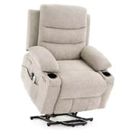 Fauteuil inclinable releveur avec massage et chauffage, fauteuils inclinables électriques surdimensionnés, siège de cinéma maison avec 2 porte-gobelets latéraux, fauteuil simple inclinable à bascule