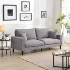 MAYEERTY Wooden Frame 3 Seat Sofa Modern Comfortable Upholstered for Living Room Bedroom Light Gray