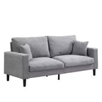 MAYEERTY Wooden Frame 3 Seat Sofa Modern Comfortable Upholstered for Living Room Bedroom Light Gray