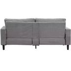 MAYEERTY Wooden Frame 3 Seat Sofa Modern Comfortable Upholstered for Living Room Bedroom Light Gray