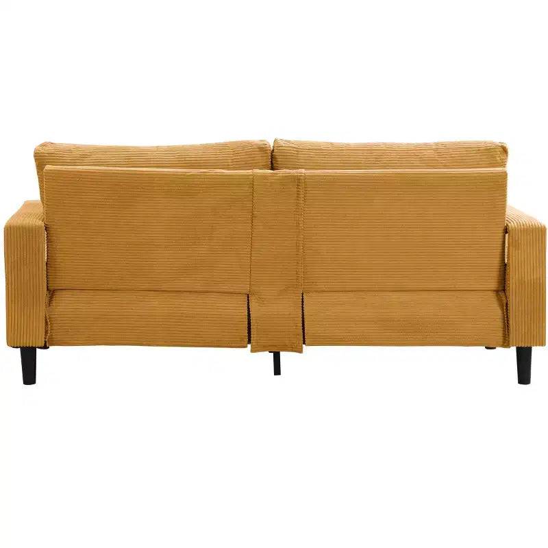 MAYEERTY Wooden Frame 3 Seat Sofa Modern Comfortable Upholstered for Living Room Bedroom Orange