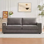 COZONY 90 Canapé nuage surdimensionné, Chenille Mid-Century, Assise profonde, Canapé sans assemblage avec ports USB, Poches latérales
