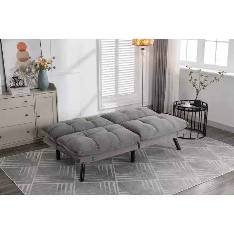 MAYEERTY Convertible Folding Modern Sofa Bed Comfortable for Living Room Bedroom Small Space Gray