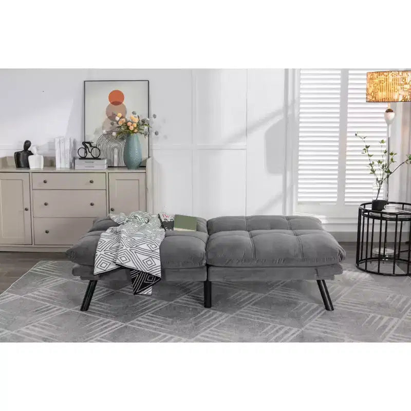 MAYEERTY Convertible Folding Modern Sofa Bed Comfortable for Living Room Bedroom Small Space Gray
