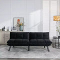 MAYEERTY Convertible Folding Modern Sofa Bed Comfortable for Living Room Bedroom Small Space Black