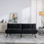 MAYEERTY Convertible Folding Modern Sofa Bed Comfortable for Living Room Bedroom Small Space Black