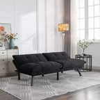 MAYEERTY Convertible Folding Modern Sofa Bed Comfortable for Living Room Bedroom Small Space Black